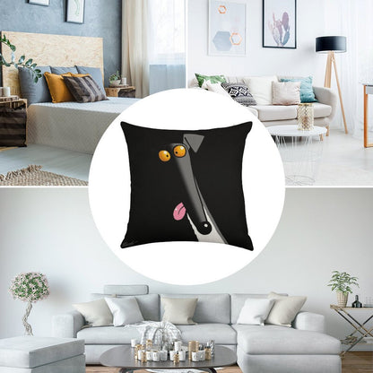 Derp in The Dark Linen Throw Pillow Cover