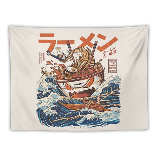 The Great Ramen Off Kanagawa Tapestry