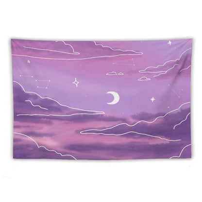 Purple Sunset View Tapestry