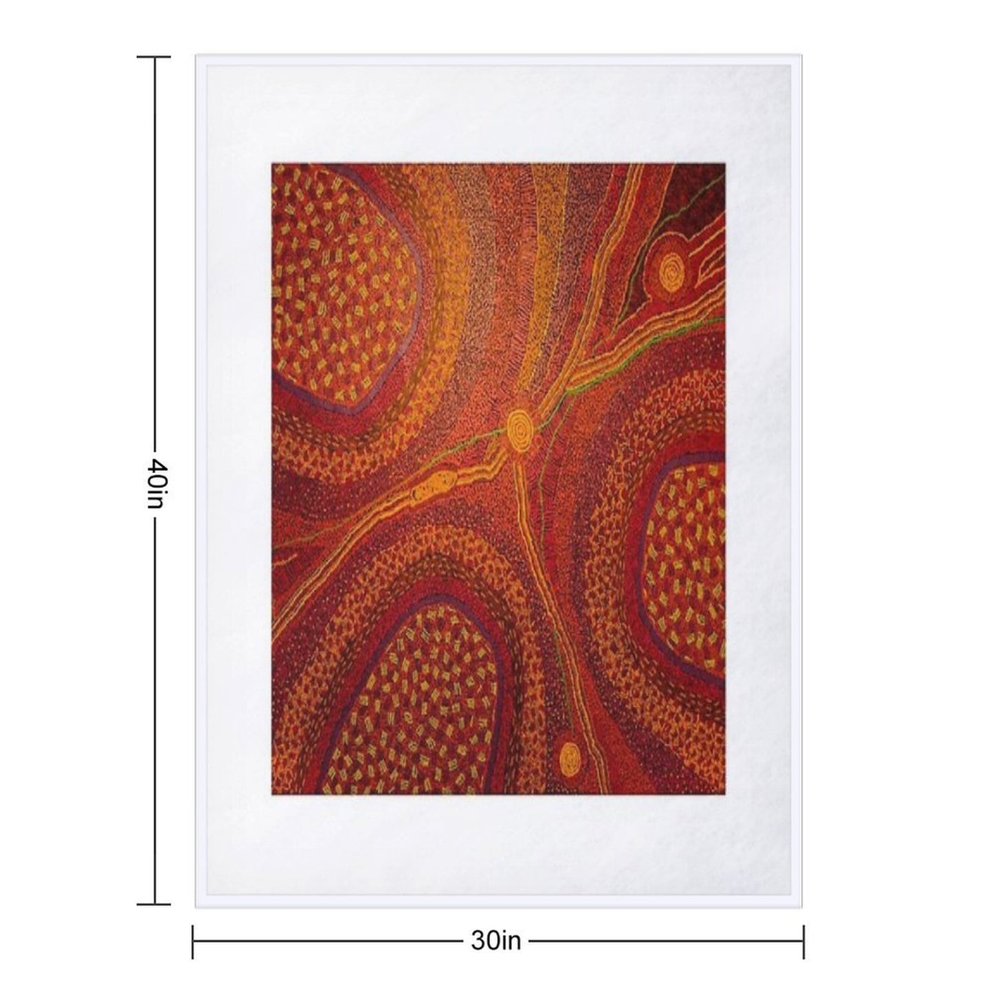Australian Aboriginal Art Throw Blanket
