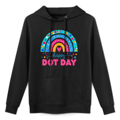 Happy Dot Day Colorful Rainbow Polka Dot Boys Girls Kids Colorfast Hoodie