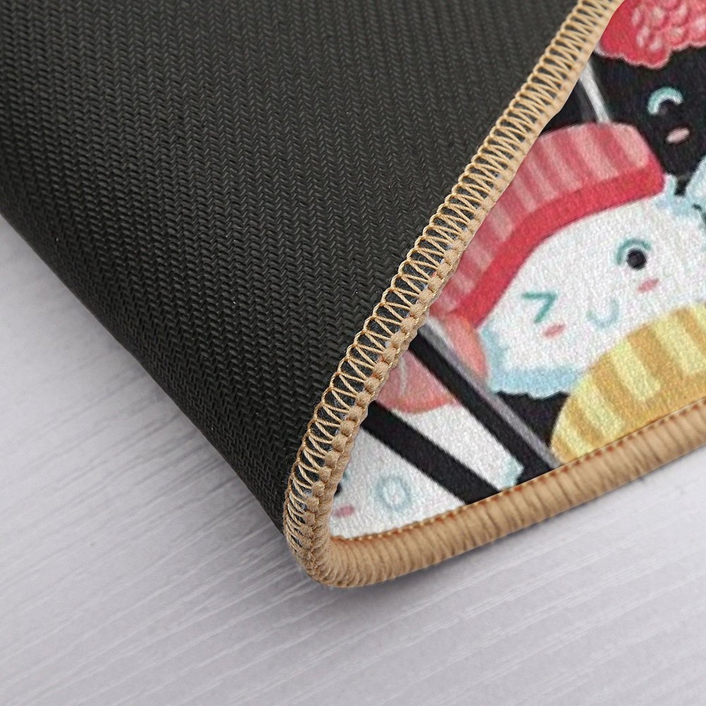 Kawaii Sushi Crowd Bath Mat