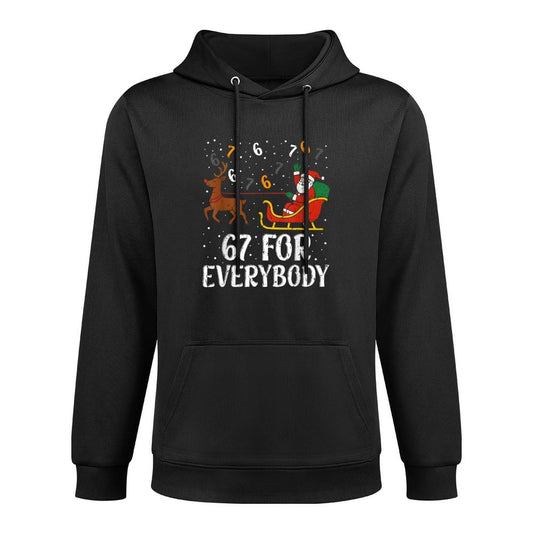 67 for Everybody 67 Christmas Funny Xmas Women Santa Machine Washable Hoodie