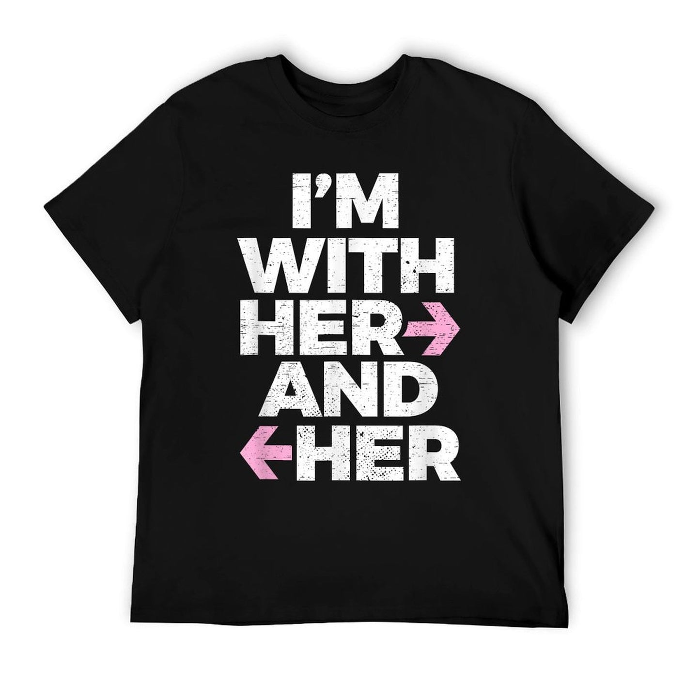 I’m With Her And Her Throuple Polyamory Polyamorous T-Shirt