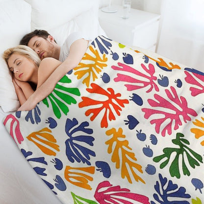 Matisse Floral Pattern Throw Blanket