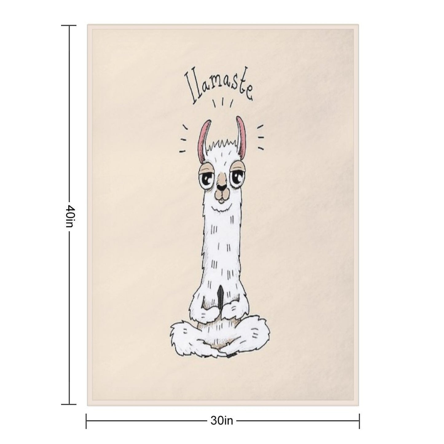 Llama Yoga Pose with Llamaste Throw Blanket