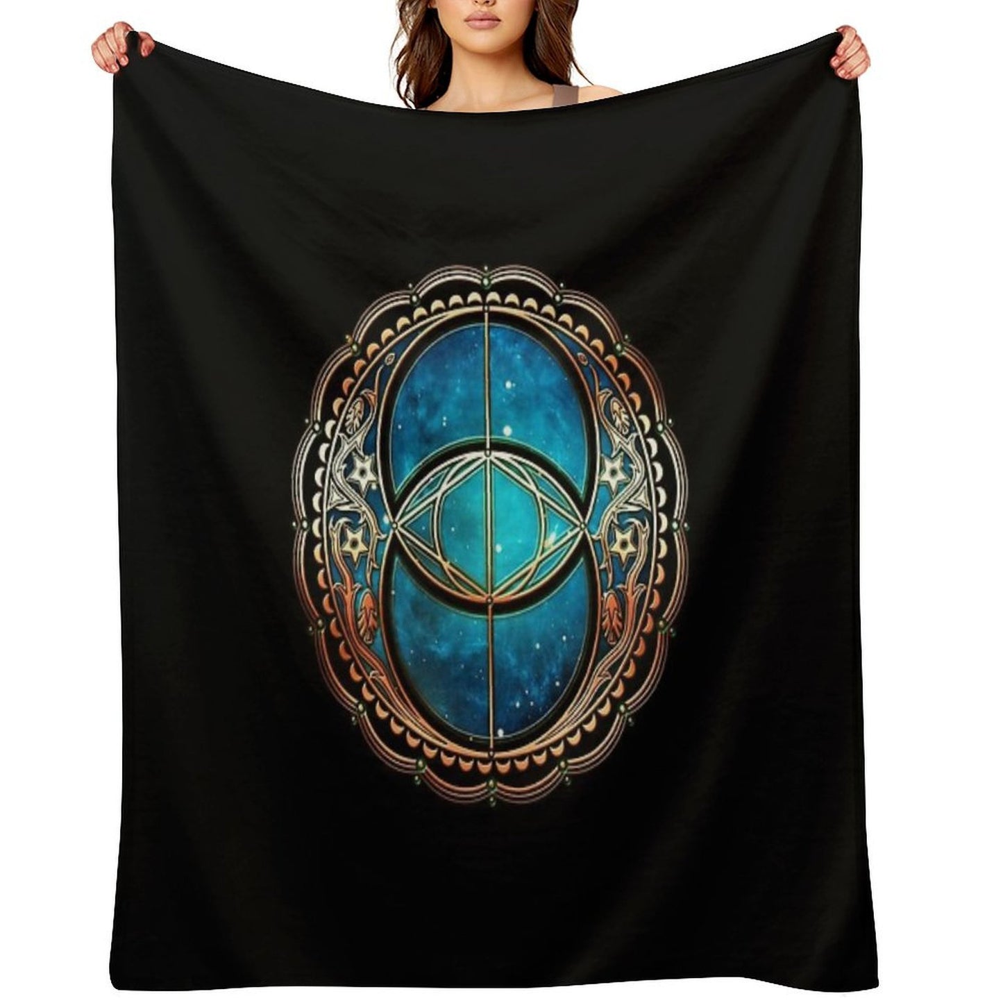 Vesica Piscis, Chalice Well, Celtic Symbol, Avalon, Magic Throw Blanket