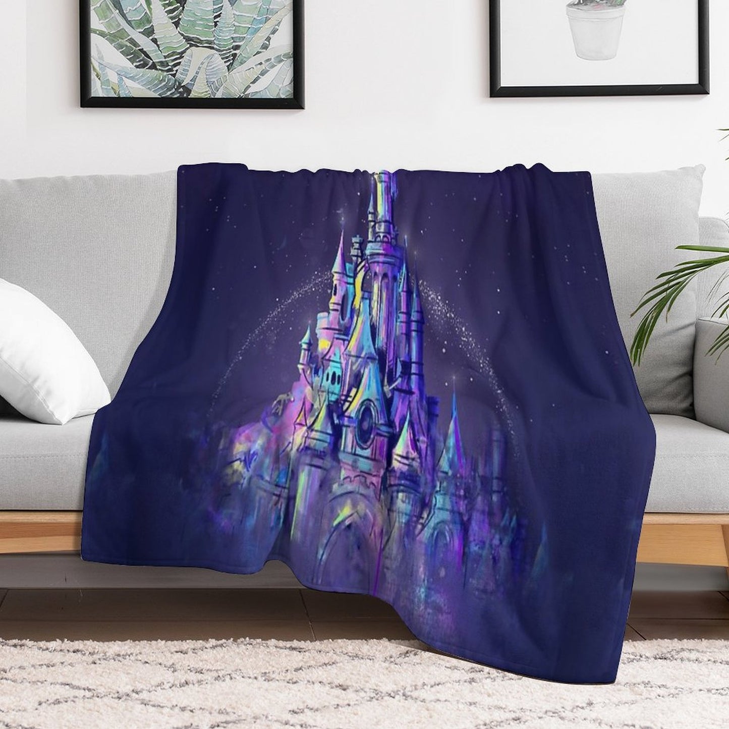 Magic Princess Fairytale Castle Kingdom Throw Blanket
