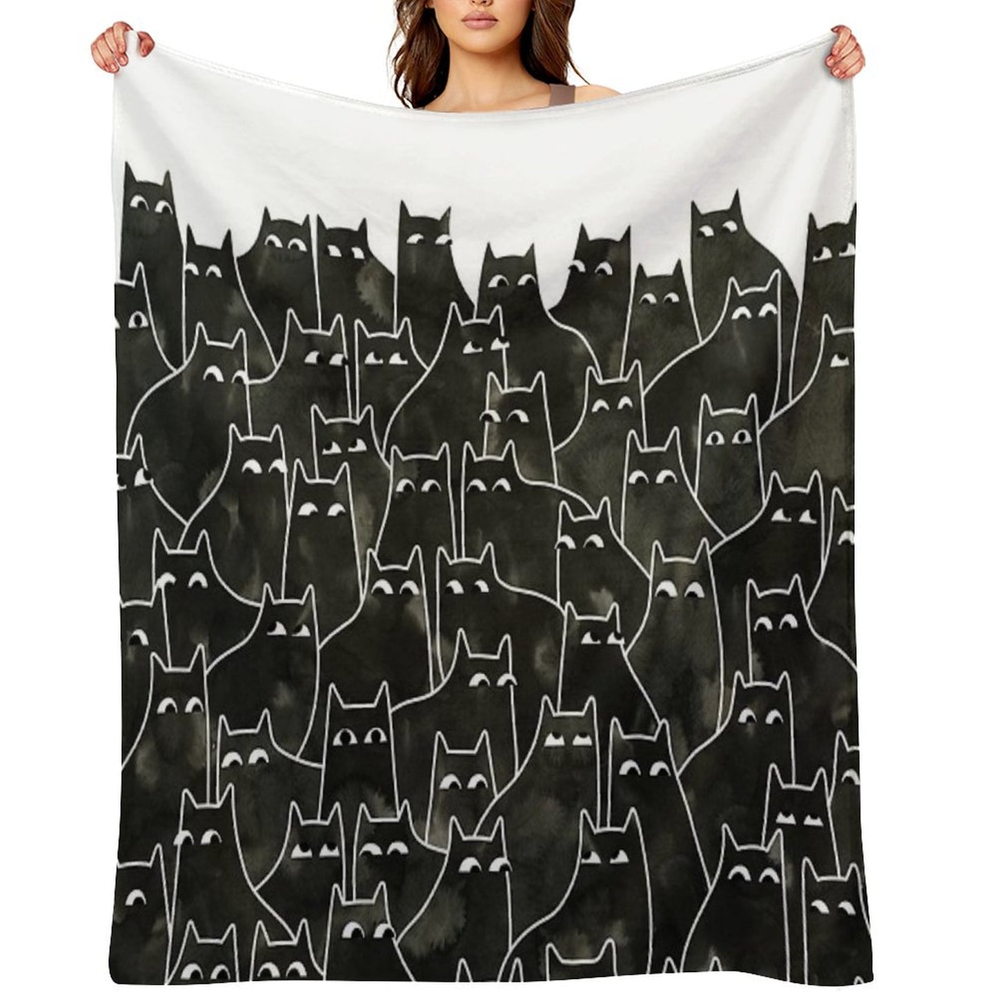 Suspicious Cats Throw Blanket