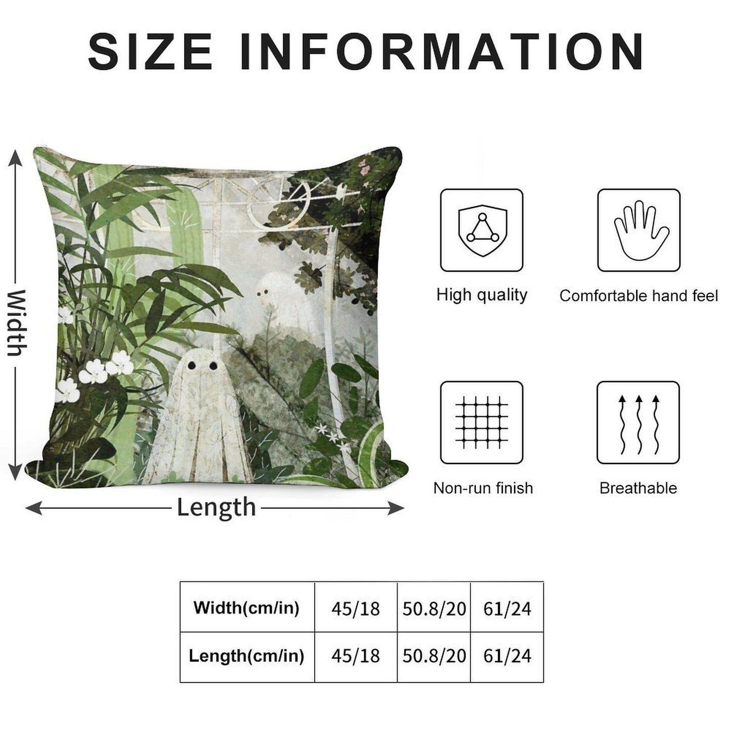 There's A Ghost in The Greenhouse Again Soft Hidden Zipper Throw Pillow