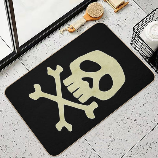 Danzig Style Harlock Skull Crossbones   Jolly Roger Bath Mat