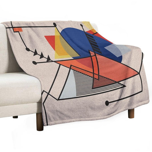 Midcentury Modern Abstraction Throw Blanket