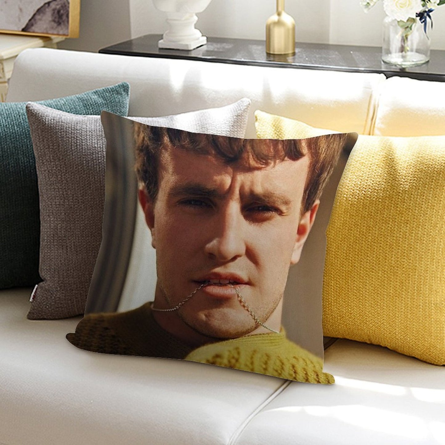 Normal People - Connell Waldron with Chain Soft Durable Construction Throw Pillow