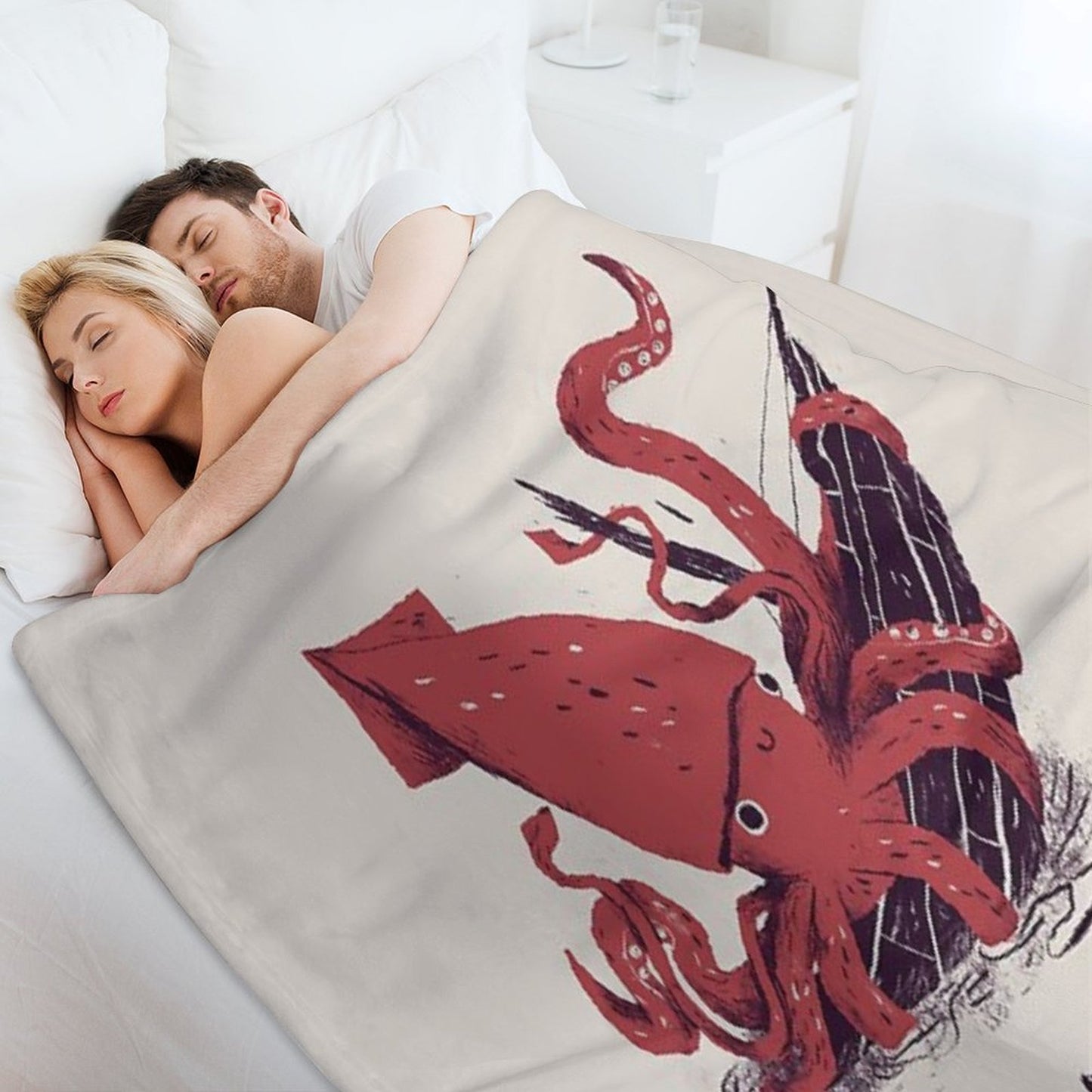 Squid Goals Throw Blanket