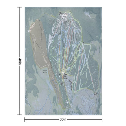 Sugarloaf Resort Trail Map Throw Blanket