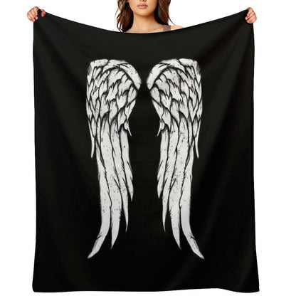 Daryl Dixon Wings - Zombie Throw Blanket