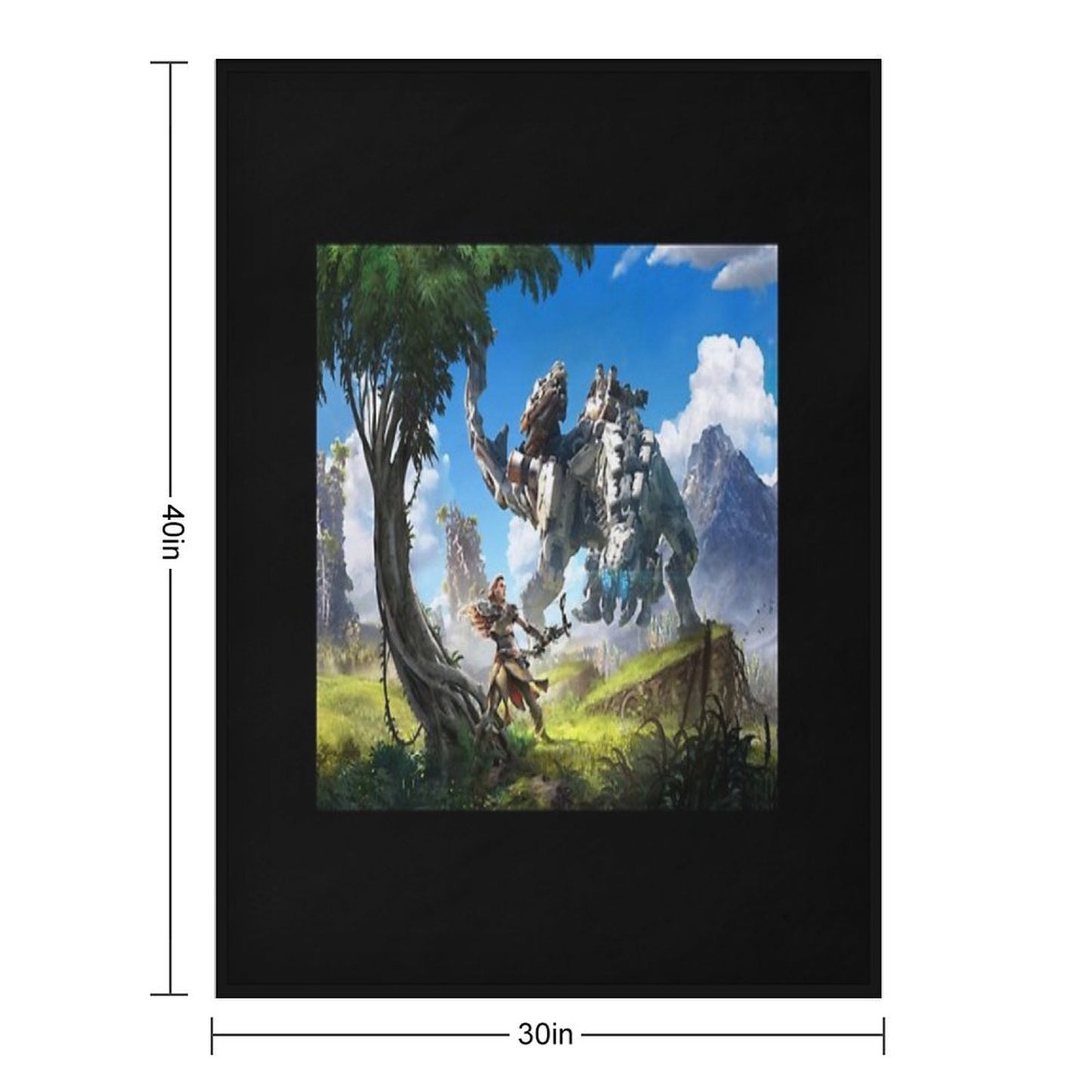 Horizon Game Zero Dawn Forbidden West Throw Blanket
