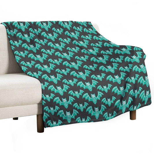 Blushing Skeletal Bats - Halloween - [2021 Collection] JT017 Throw Blanket