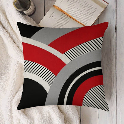 Colorful Geometry Linen Throw Pillow Cover