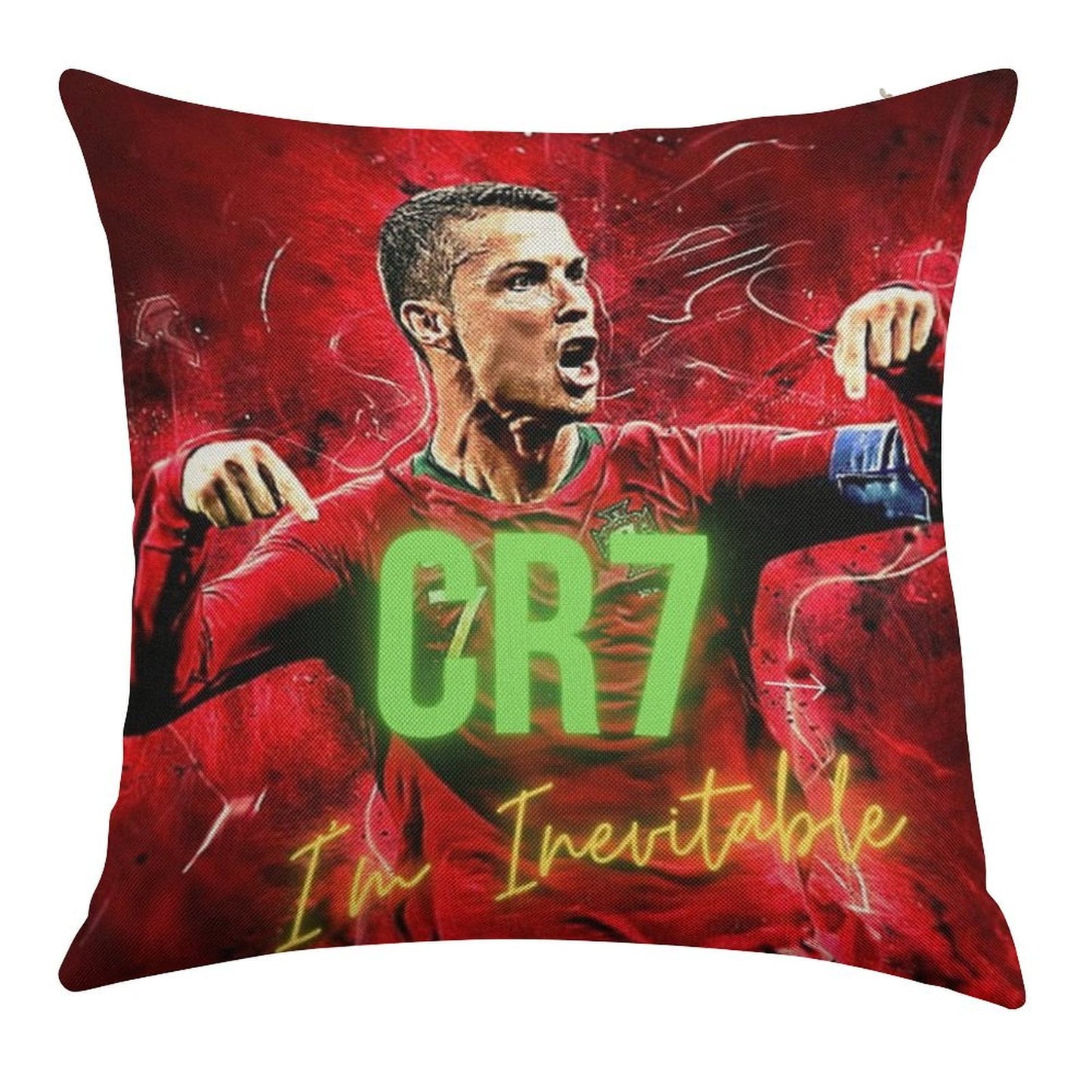 CR7 Linen Throw Pillow Cover