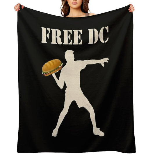 Free DC Resistance Sub Sandwich - Protest Movement Throw Blanket