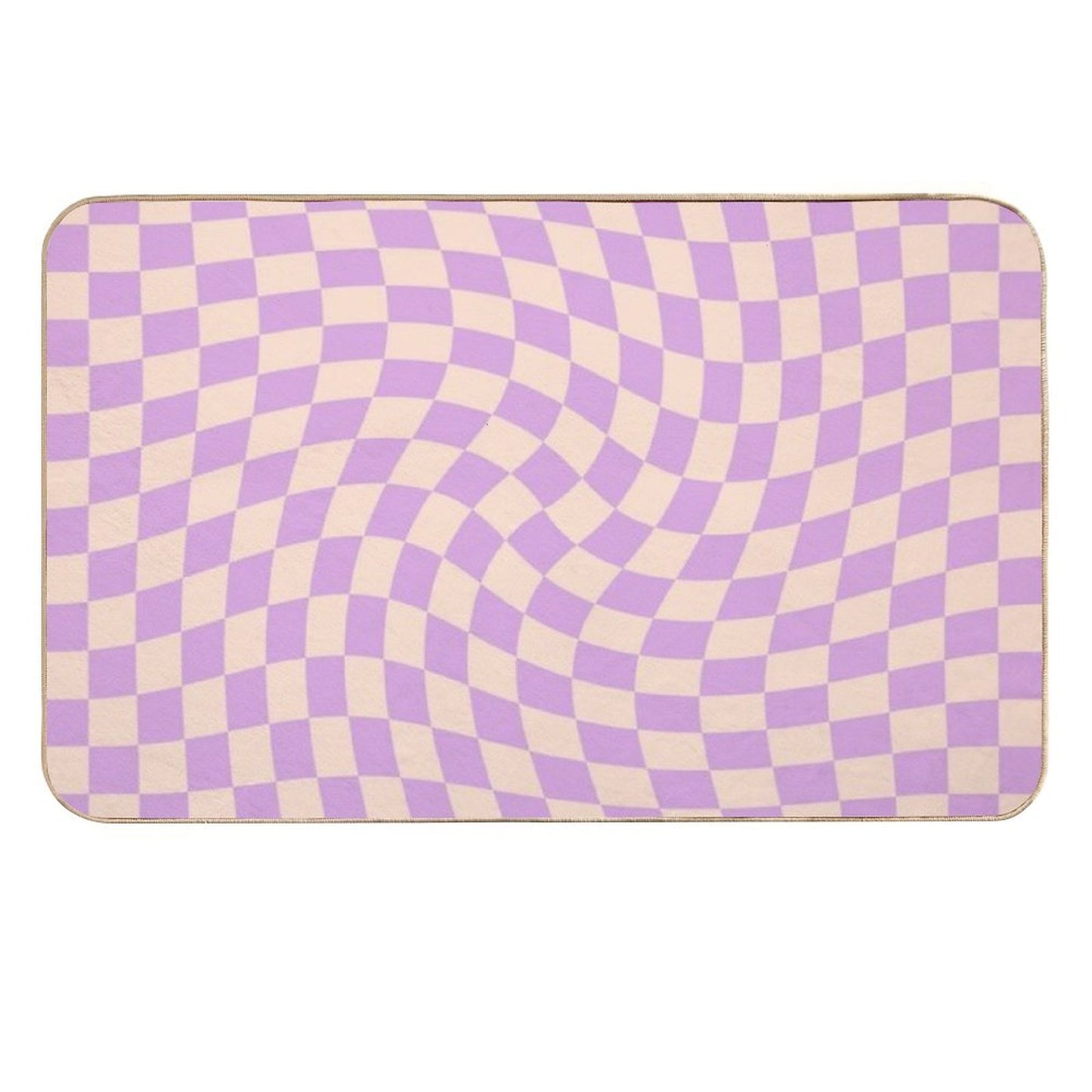 Check V - Lilac Twist  Eco-Friendly Bath Mat