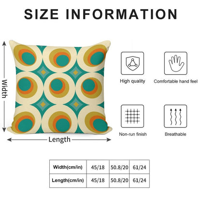 Mid-Century Modern Splash Soft Warmth Comfort Throw Pillow
