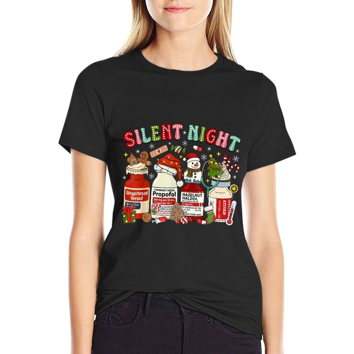 Christmas Nurse Peppermint Mocha Propofol ICU RN ED ER Nurse  Odor-resistant T-Shirt