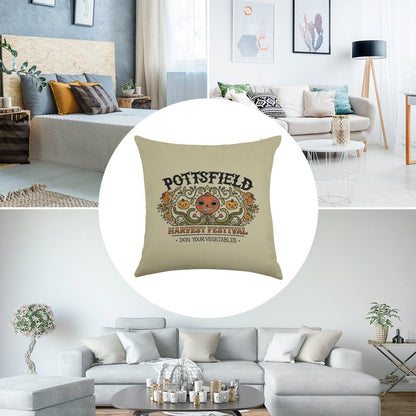 Pottsfield Harvest Festival Linen Throw Pillow Cover