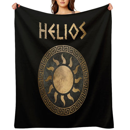 Helios Greek God of The Sun Ancient Symbol Throw Blanket