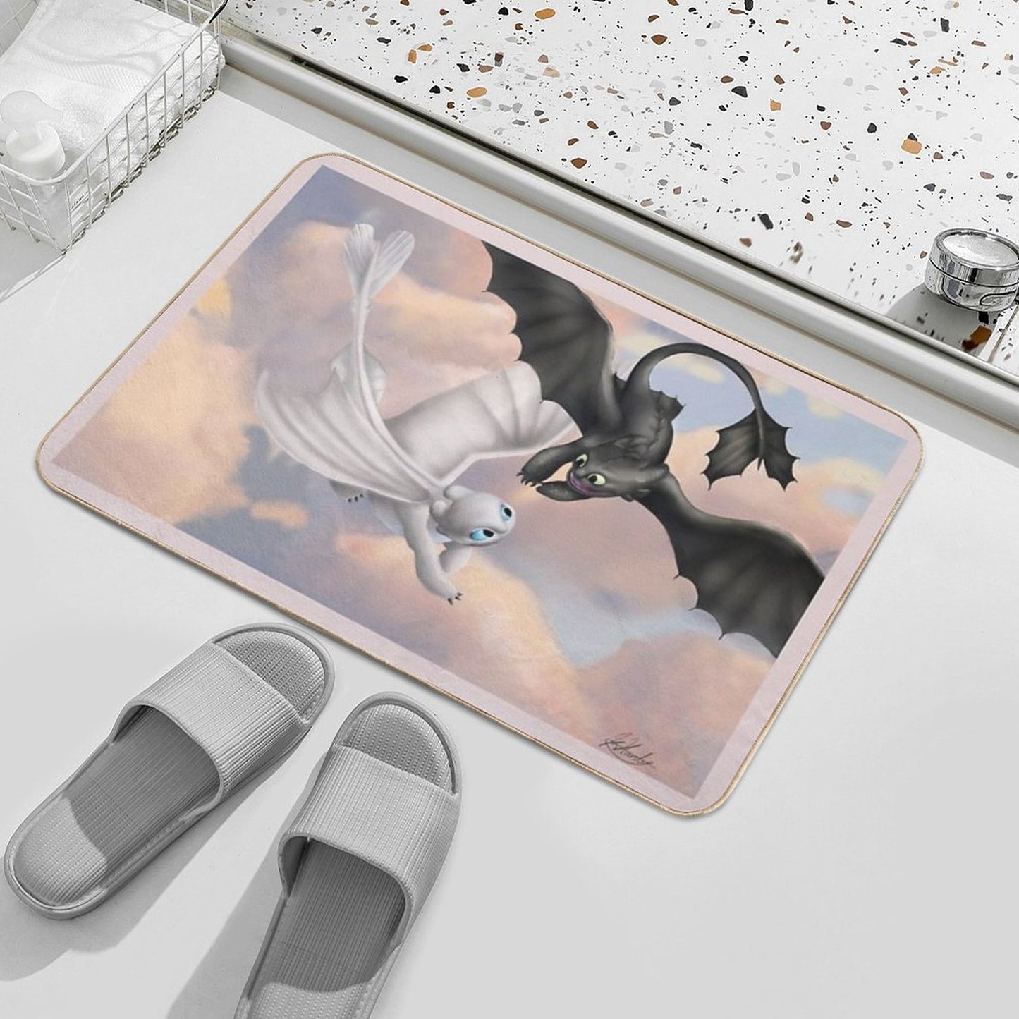 Toothless And His Lightfury Bath Mat