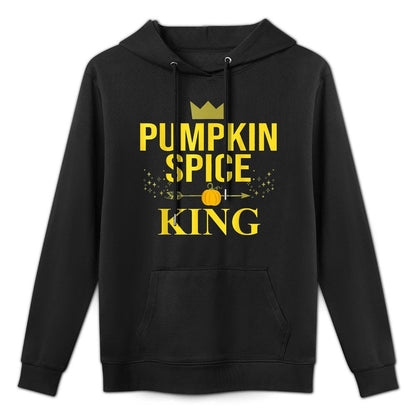 Pumpkin Spice King Coffee Lover Halloween  Thanksgiving Relaxed Fit Hoodie