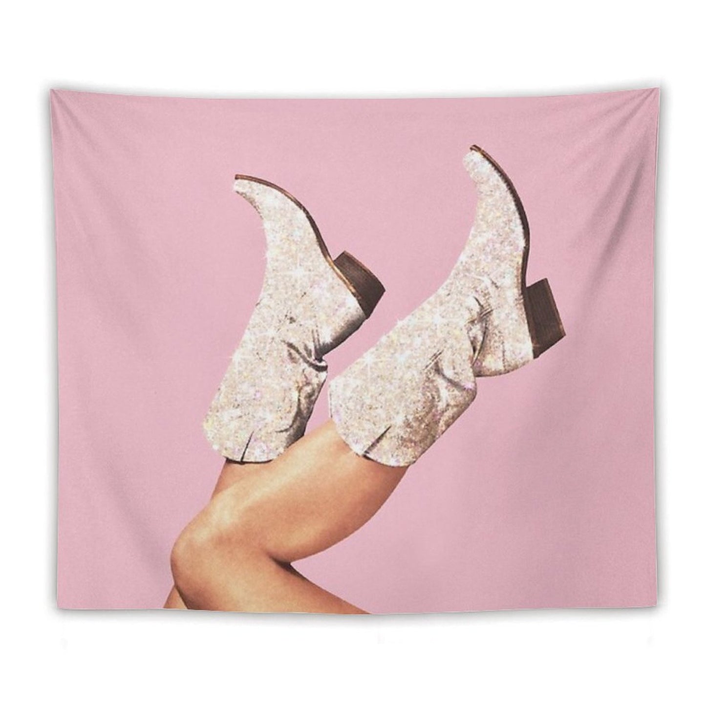 These Boots - Glitter Pink Tapestry