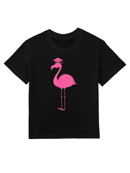Graduate Cute Pink Flamingo Graduation Kids T-Shirt