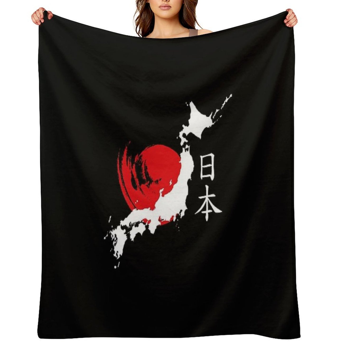 Japan (white) Throw Blanket
