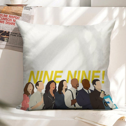 Nine Nine Squad Linen Throw Pillow Cover