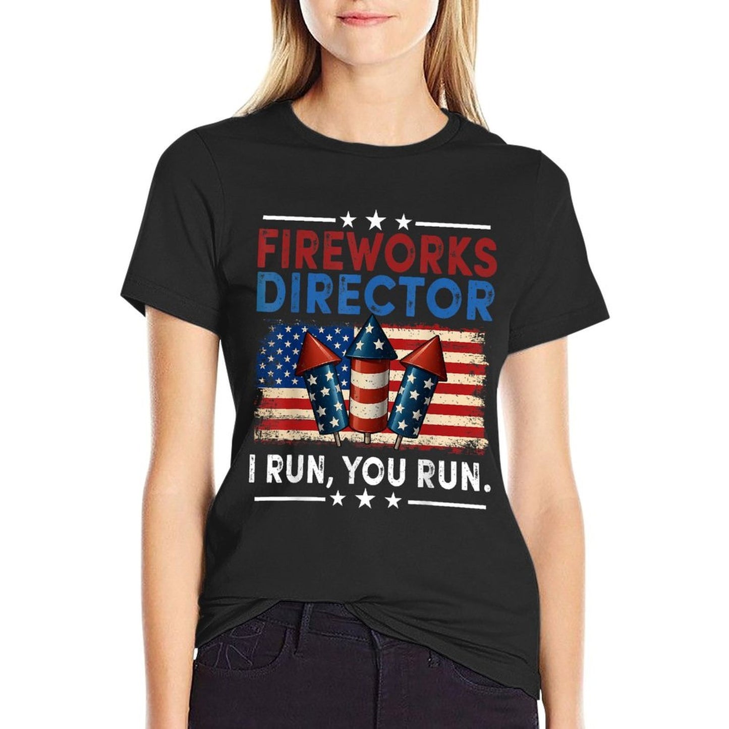 Fireworks Director I Run You Run 4th Of July Men Boys  Eco-friendly Material T-Shirt