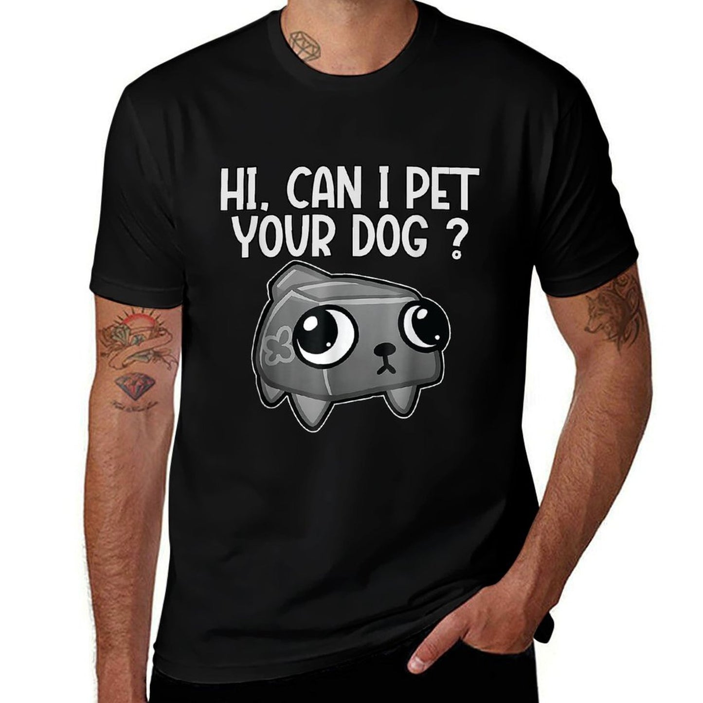 Dandy's World Pebble  Can I Pet Your Dog Dandy's World  Heathered Texture T-Shirt