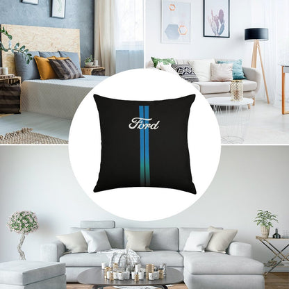 Retro Ford Stripes Linen Throw Pillow Cover