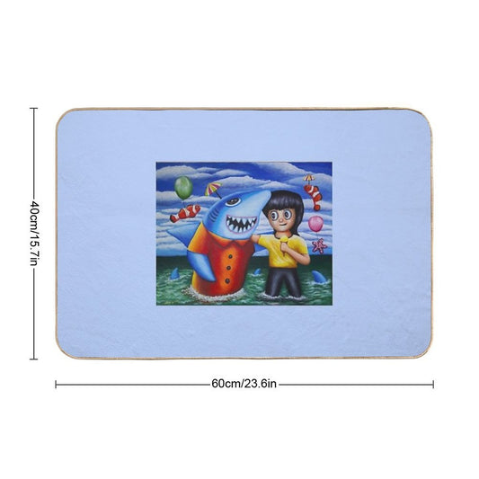 Go to The Sea with My Friends 02  Non-Slip Bath Mat