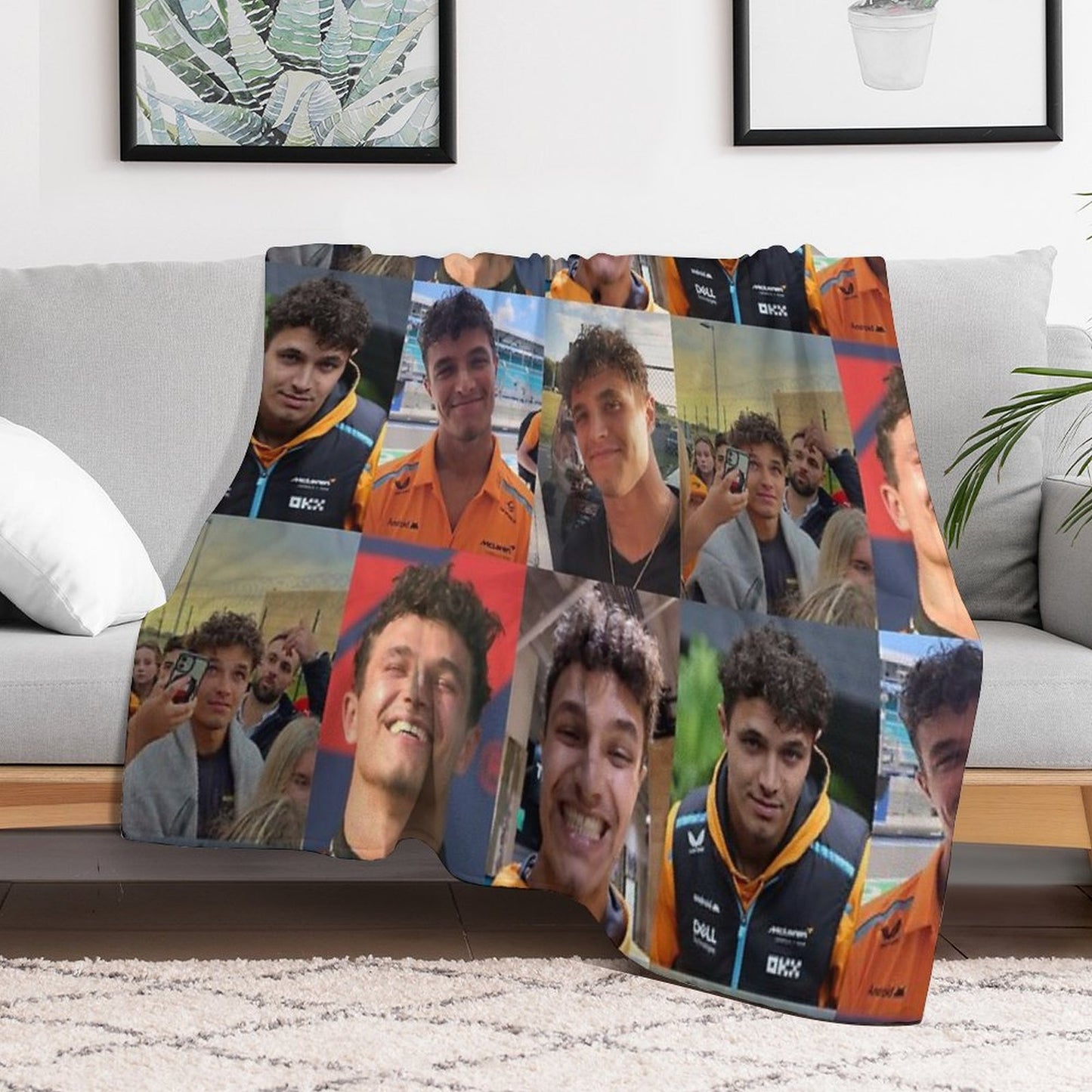 Lando Norris Throw Blanket