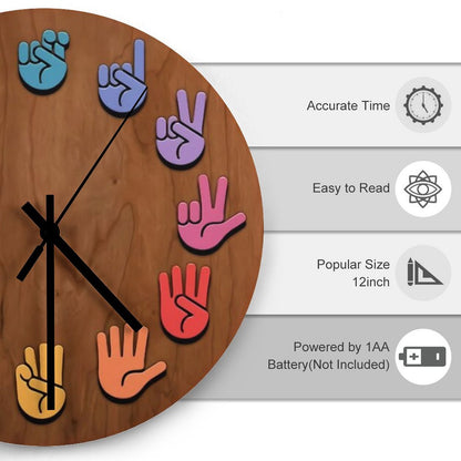 ASL Woodgrain Large Wall Clock
