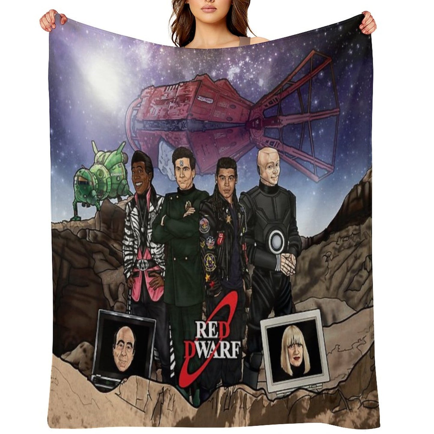 Red Dwarf Throw Blanket