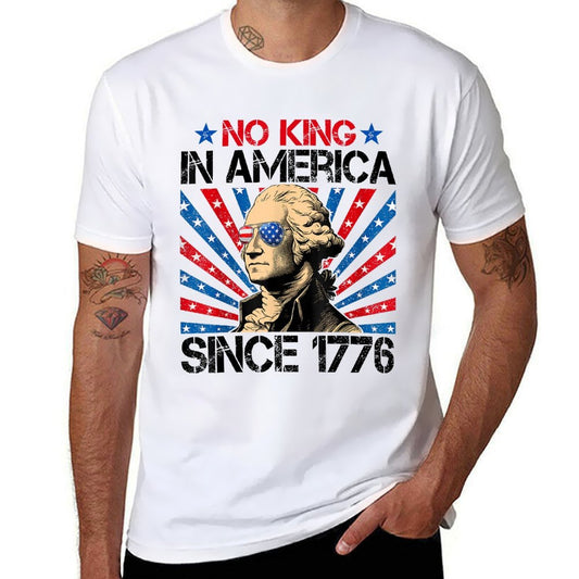 No Kings in America Since 1776 Distressed Vintage USA  Durable T-Shirt