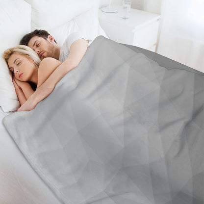 Gray Gradient Geometric Mesh Pattern Grey Elegant Design Throw Blanket