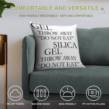 SILICA GEL Soft Fade-Resistant Throw Pillow