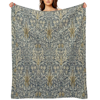 William Morris Snakeshead Pattern Throw Blanket