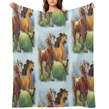 Spirit And Rain Throw Blanket