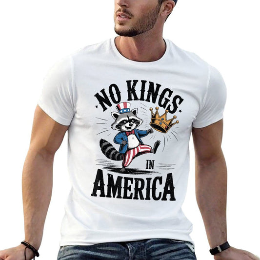 No Kings America Funny Raccoon 4th July Trash-Panda Toddler  Versatile T-Shirt