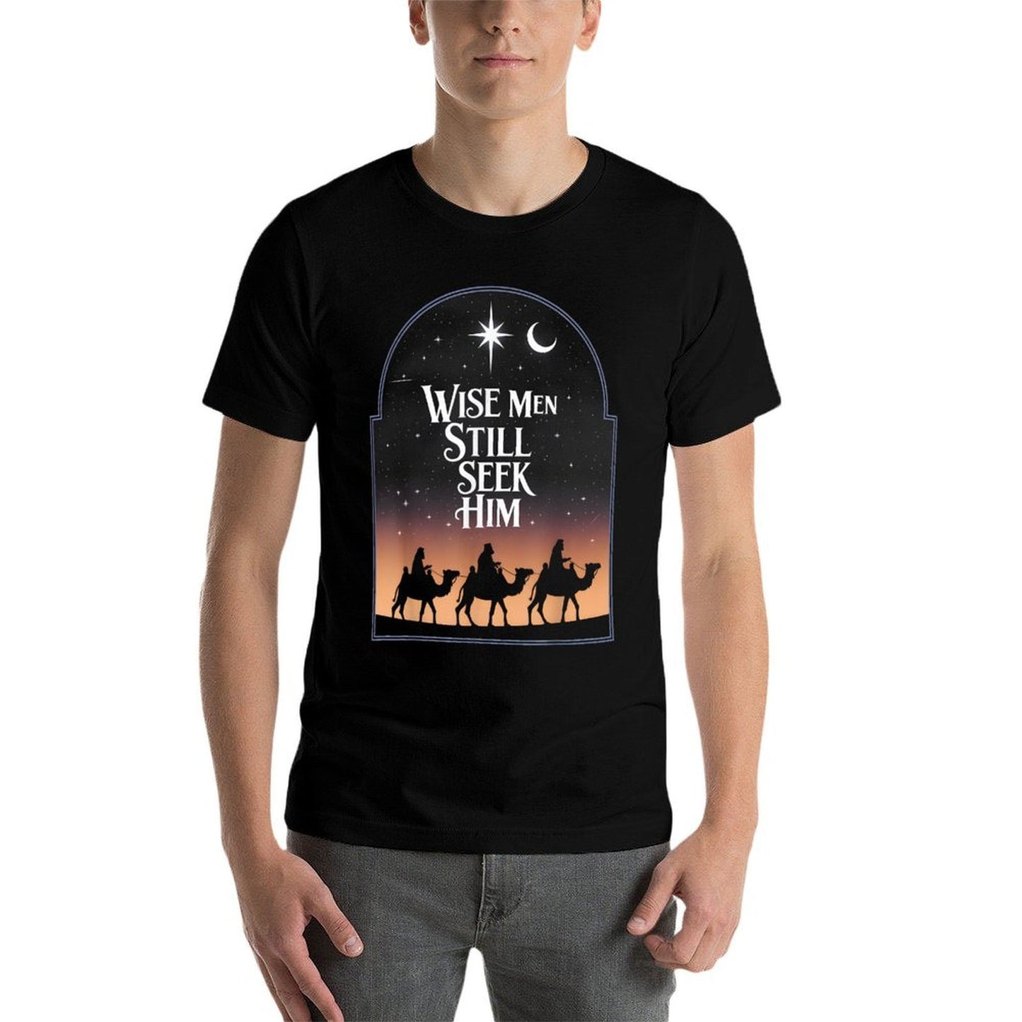 Jesus Wise Men Still Seek Him Christian Christmas  High-quality Stitching T-Shirt